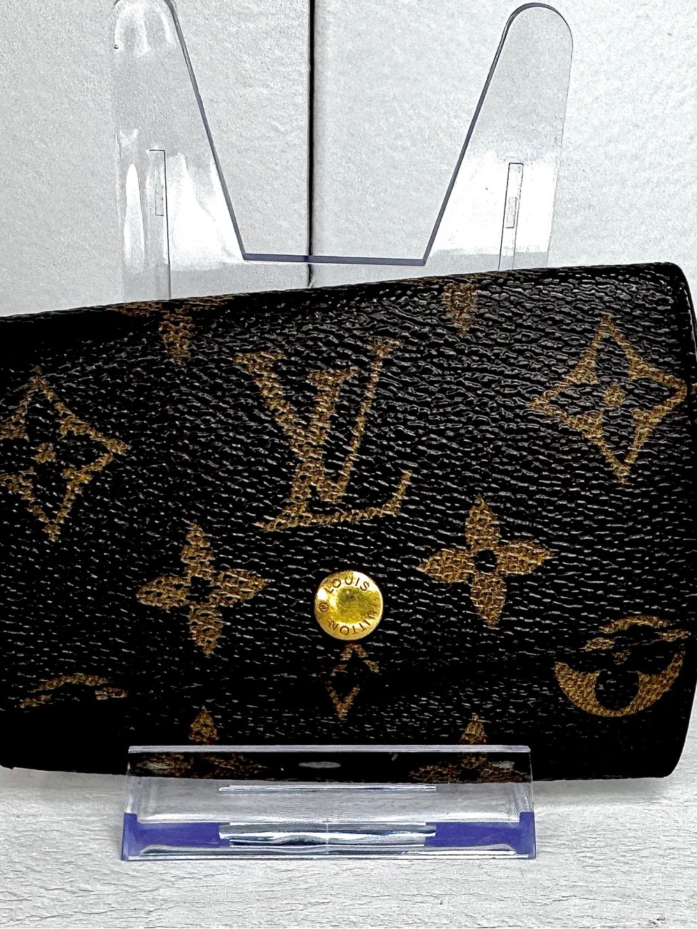 Louis Vuitton Monogram 6 Key Holder Wallet Vintage Brown Canvas Snap